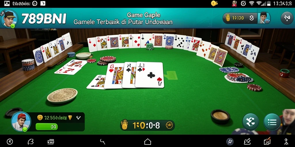 Screenshot gameplay <strong>789BNI</strong> menunjukkan keseruan bermain Gaple.