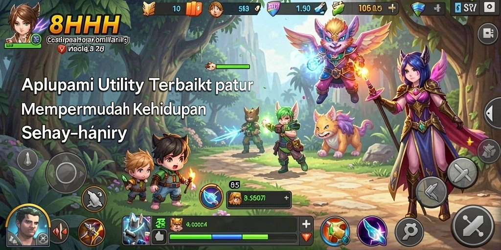 Tampilan antarmuka aplikasi 8HHH yang menarik dan fungsional.