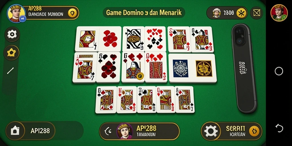 Menampilkan gameplay seru dalam permainan domino API288.