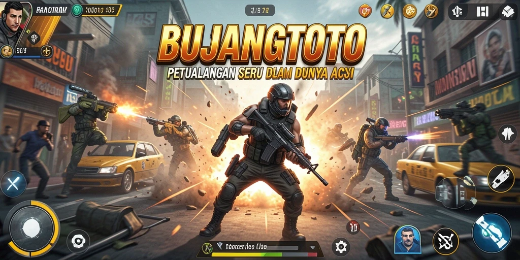 Gameplay menegangkan dalam petualangan aksi BUJANGTOTO.