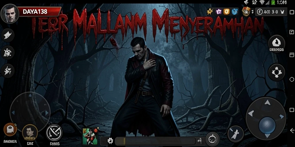 Screenshot utama menunjukkan gameplay mencekam dari DAYA138.