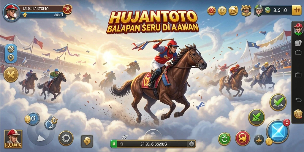 Gameplay seru balapan di tengah hujan di HUJANTOTO.