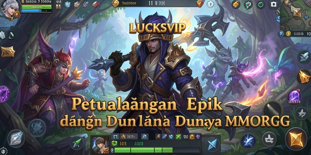Tangkapan layar gameplay LUCKSVIP yang menampilkan aksi pertempuran seru.