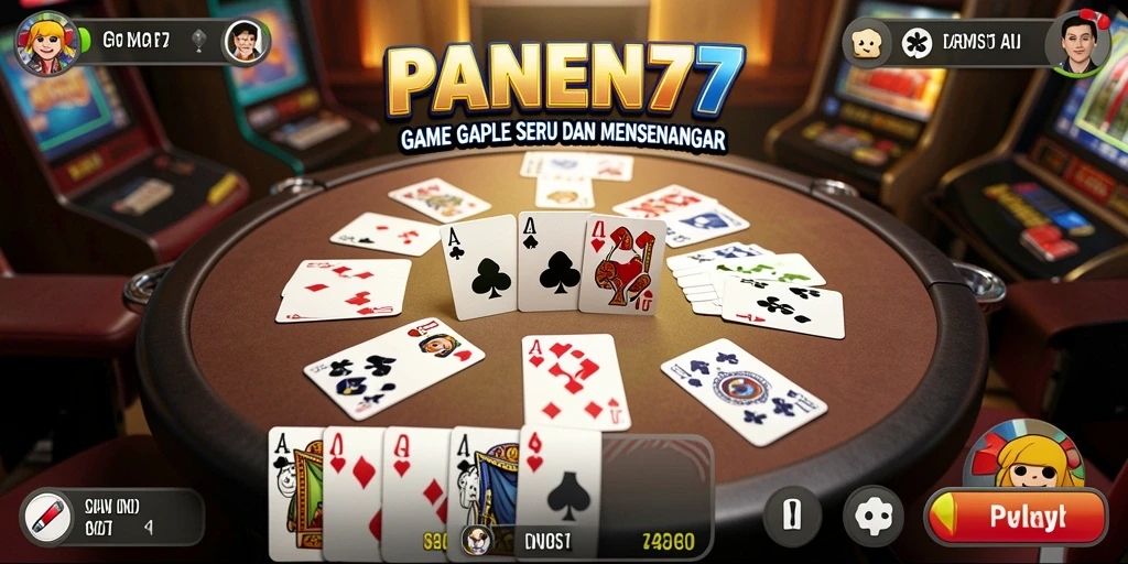 Screenshot gameplay PANEN77 menampilkan momen seru permainan Gaple.