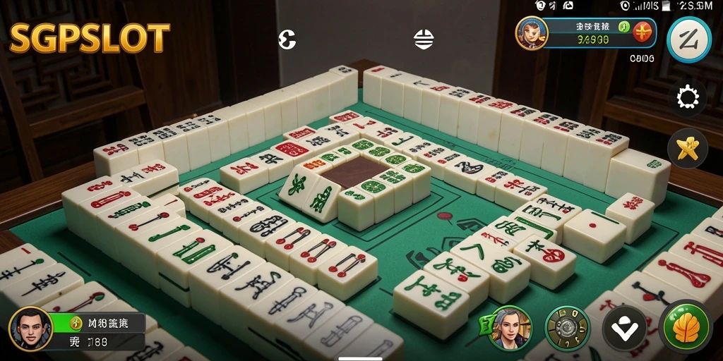 Screenshot gameplay Mahjong di SGPSLOT yang menarik.