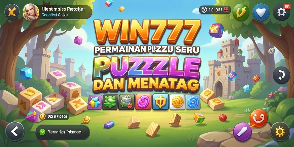 Tampilan gameplay WIN777 dengan tantangan puzzle menarik