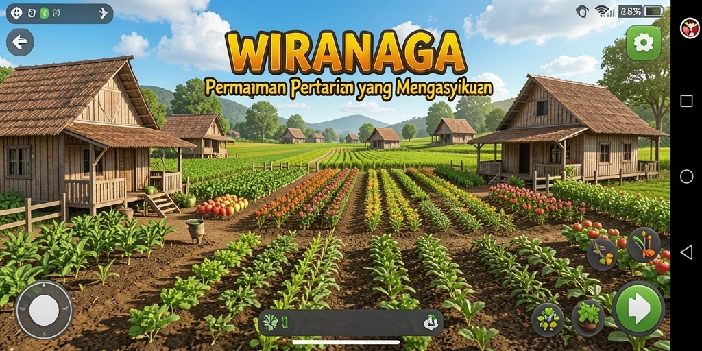 Screenshot gameplay yang menunjukkan pengalaman bertani yang seru dan interaktif.