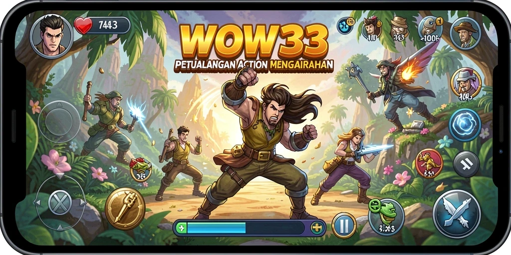 Menggambarkan aksi mendebarkan dalam permainan WOW33.